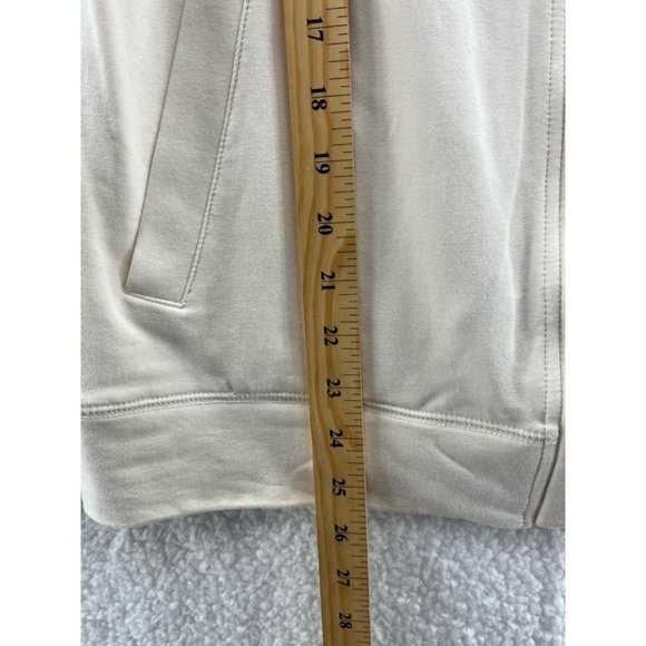 Ann Taylor Womens Jacket Coat Beige Zip Up Stretch Mock Neck Pockets M - Picture 7 of 9